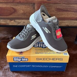 Skechers Men’s Gray Slip-On Mesh Sneakers